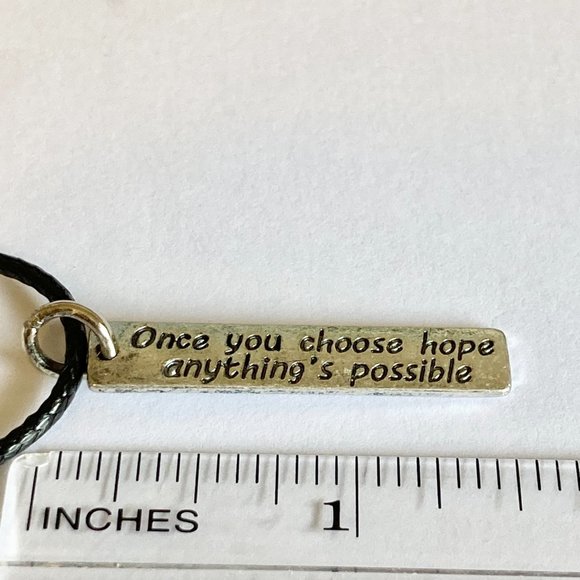 Once You Choose Hope Anything's Possible Necklace Inspirational Message 18" - Picture 6 of 6